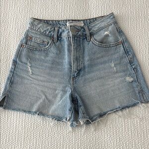 Garage Denim Blue Distressed Women's Shorts